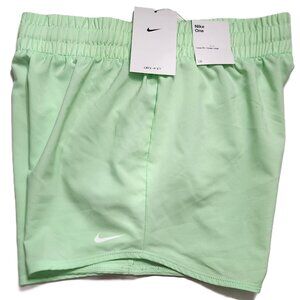Nike Girls Dri-FIT One High-Waisted Woven Training Shorts - Size XL -Vapor Green